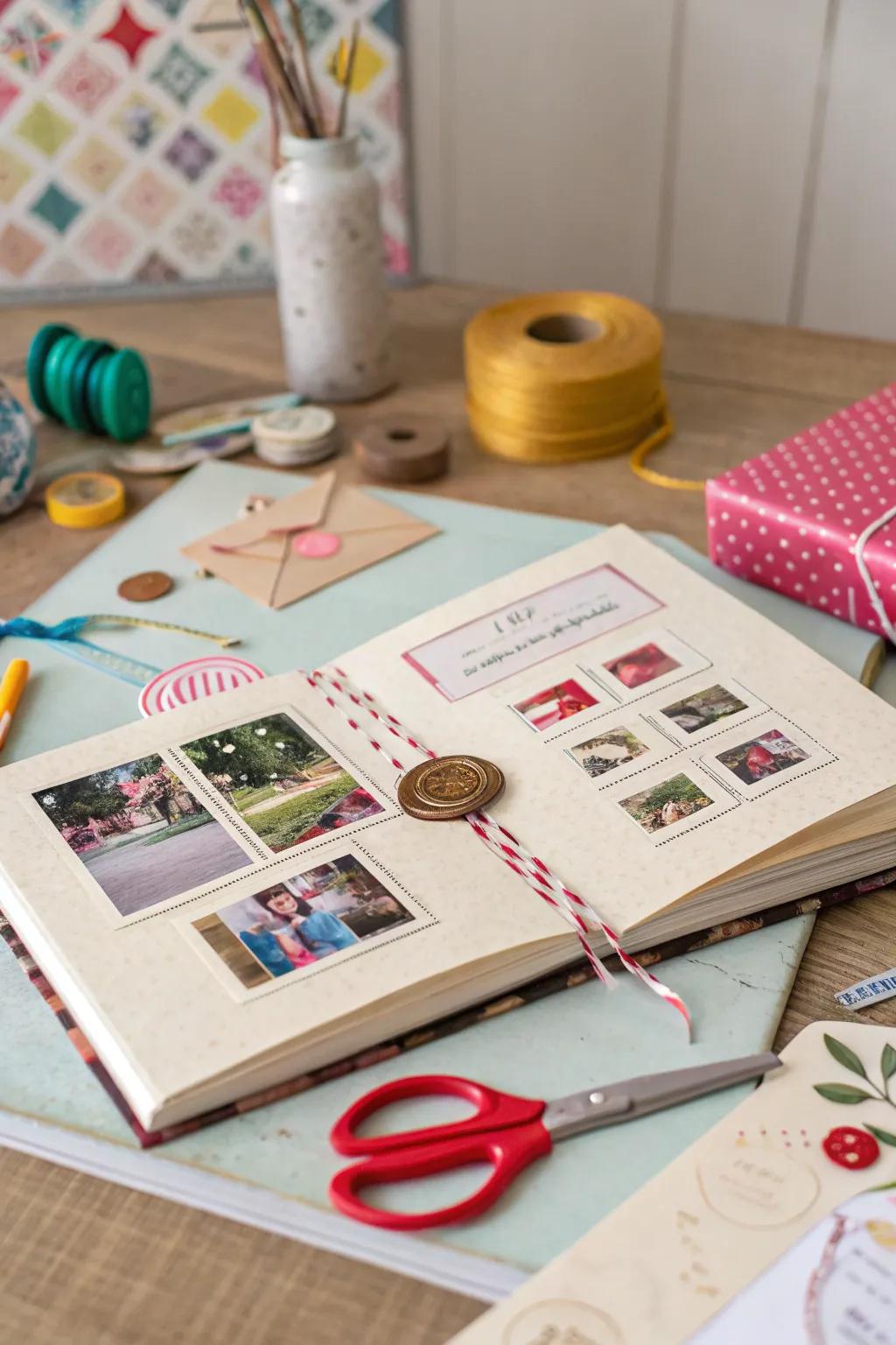 Journals and scrapbooks enhanced with wax seals, creating a nostalgic and artistic flair.