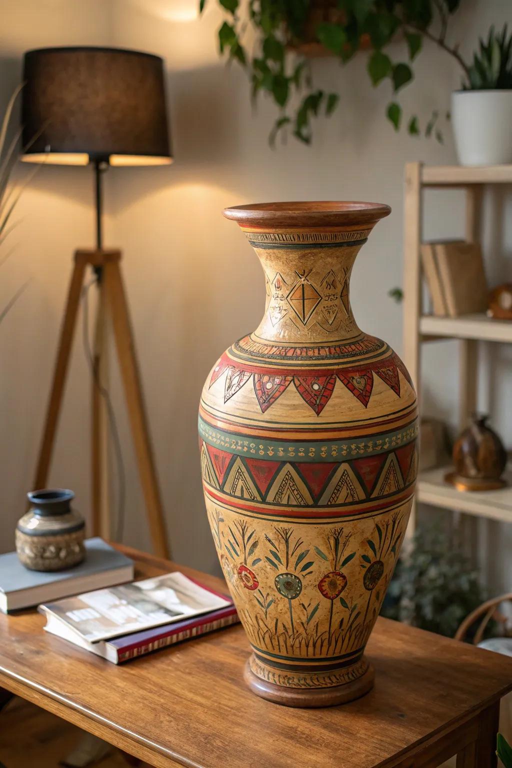 Express your creativity with DIY painted wooden vases.