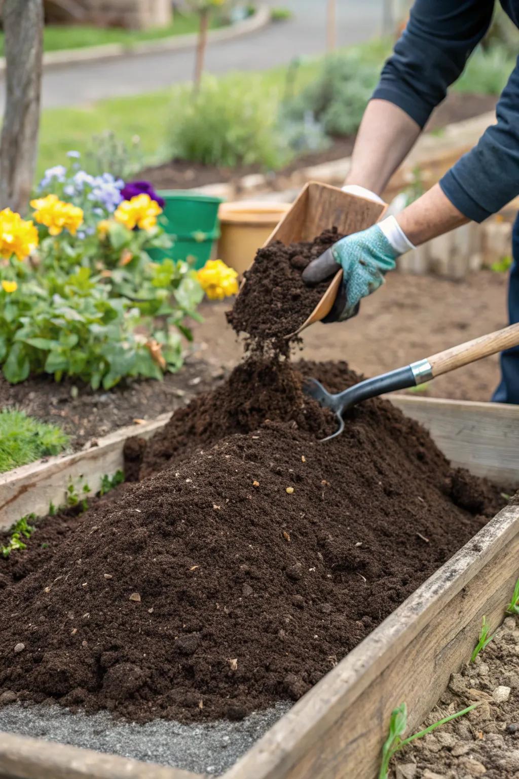 Coffee grounds, a gardener's secret weapon for rich soil.