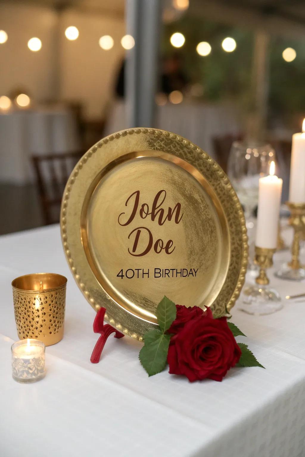 A personalized centerpiece that's truly unforgettable.