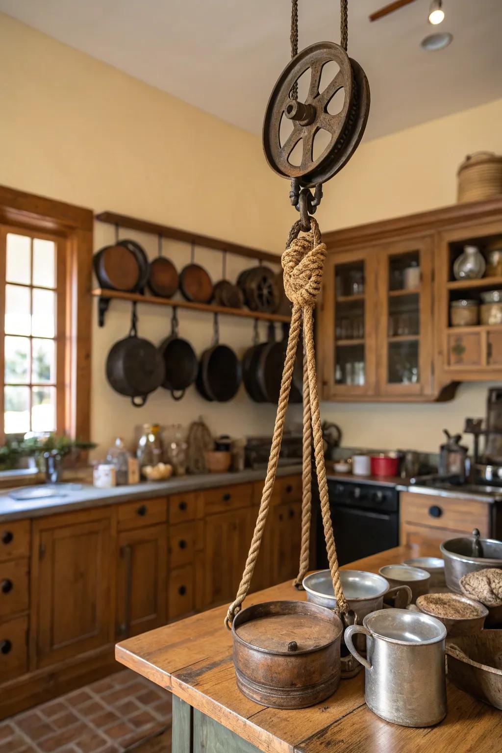 A practical and stylish solution for kitchen storage.