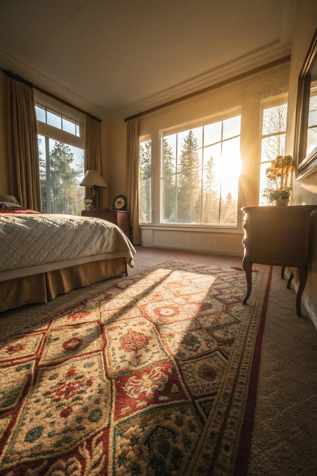 Natural light highlights the beauty of your carpet.