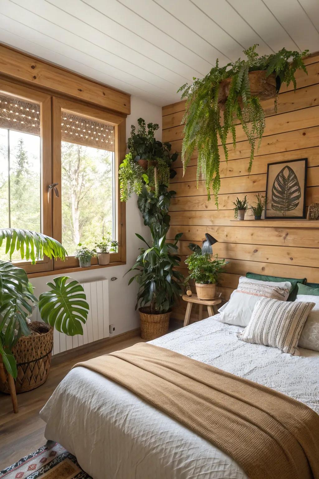 Organic elements can refresh your bedroom design.