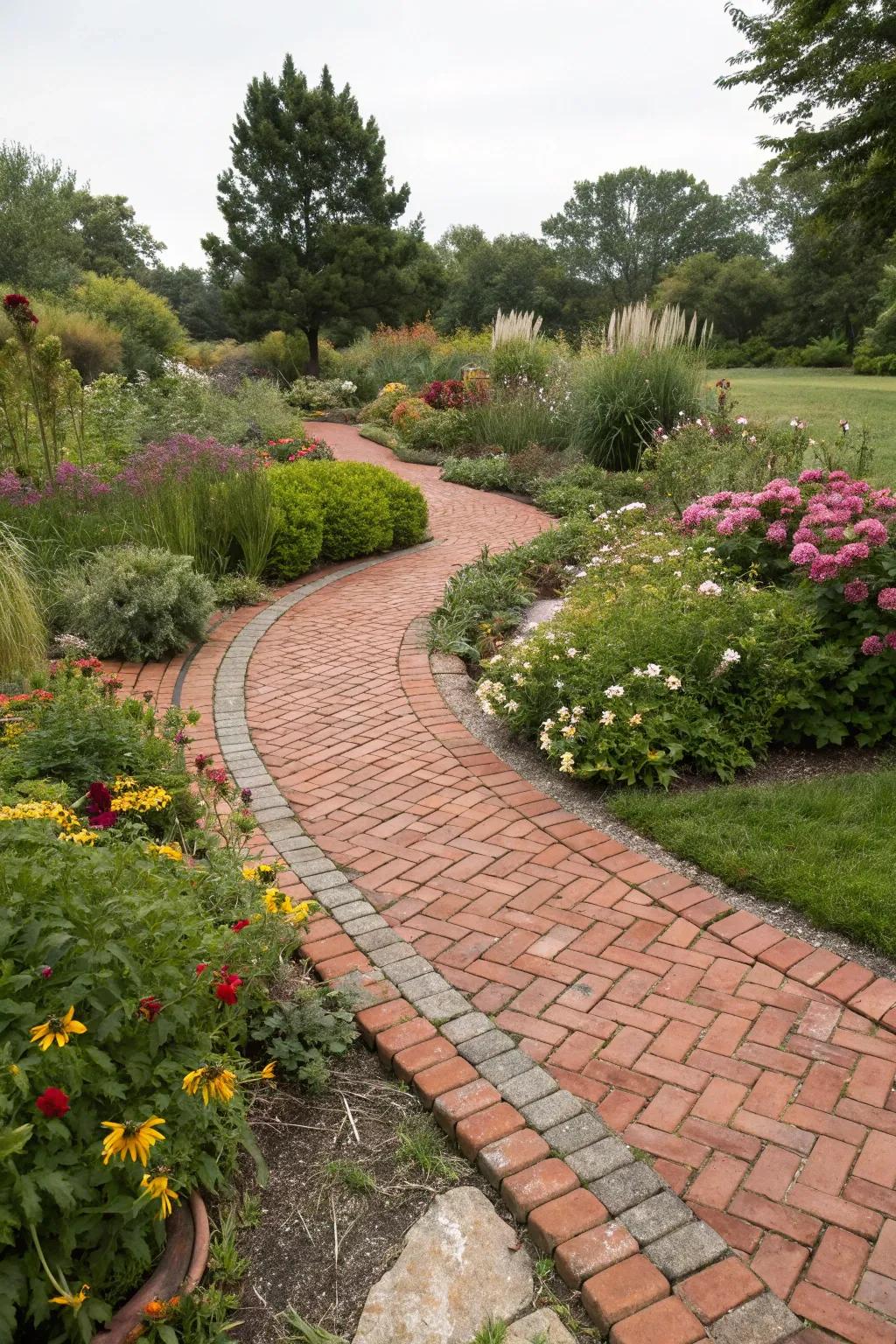 Garden integration: A harmonious flow of paths.