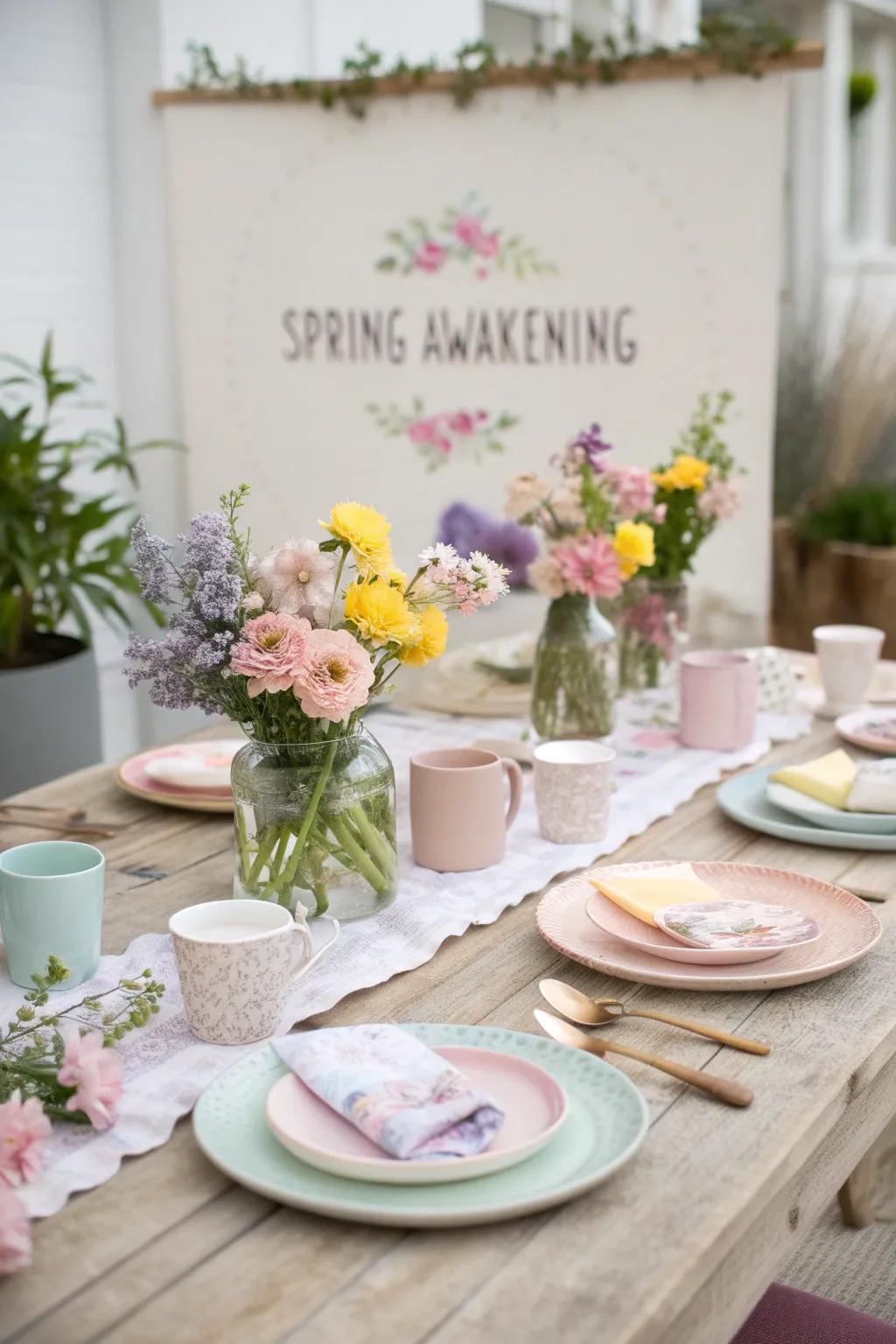 A themed brunch table brings cohesion and enhances the experience.