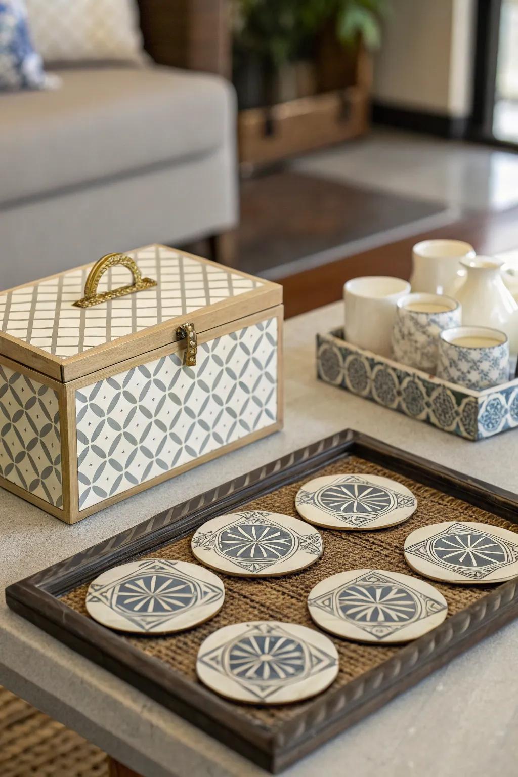 Functional decor keeps your table useful and attractive.