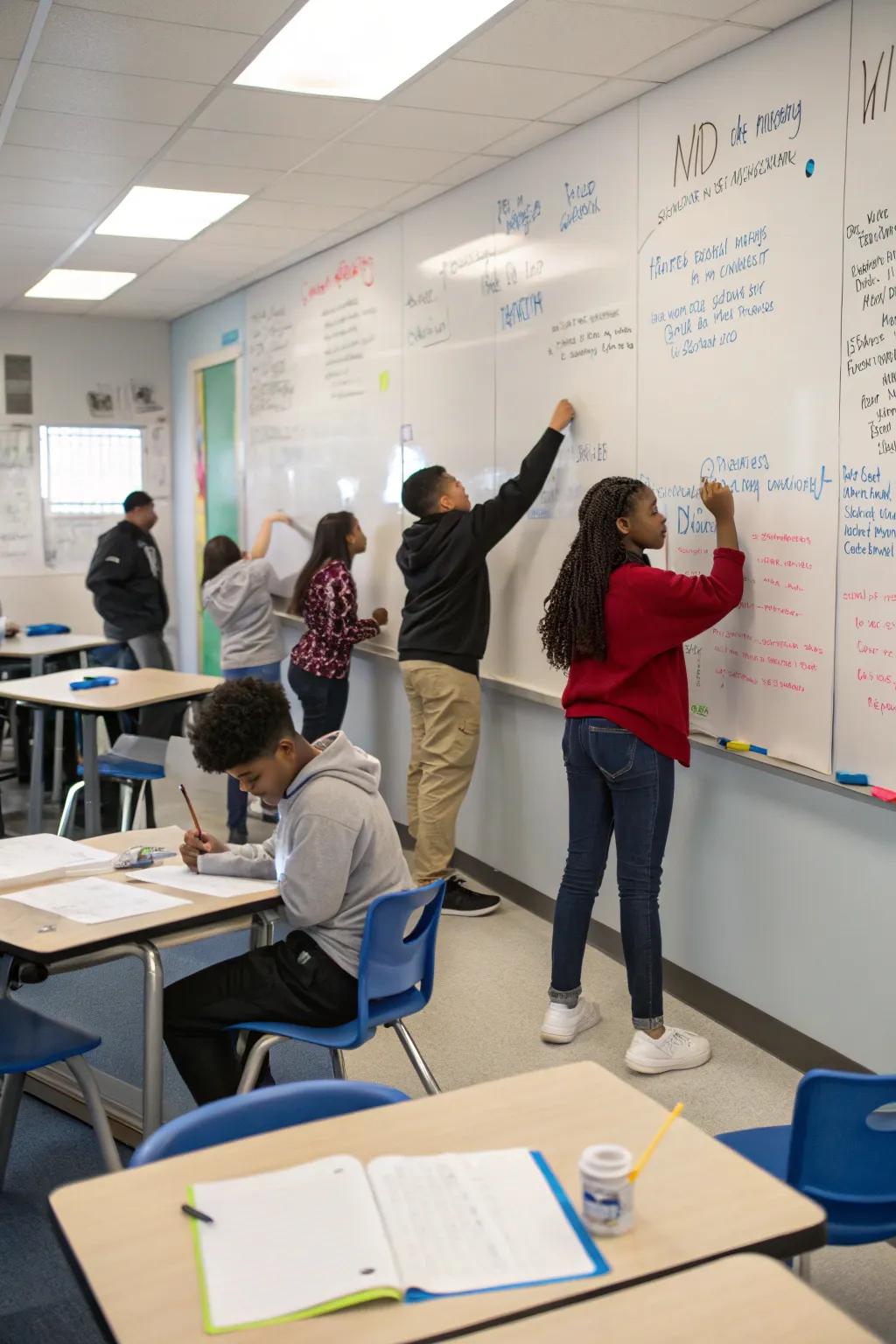 Writable surfaces invite creativity and interaction.