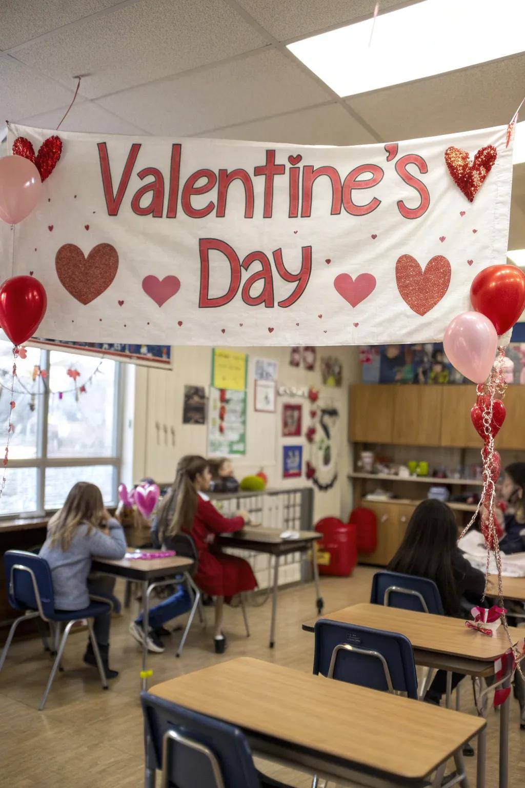 Personalized banners making students feel special.