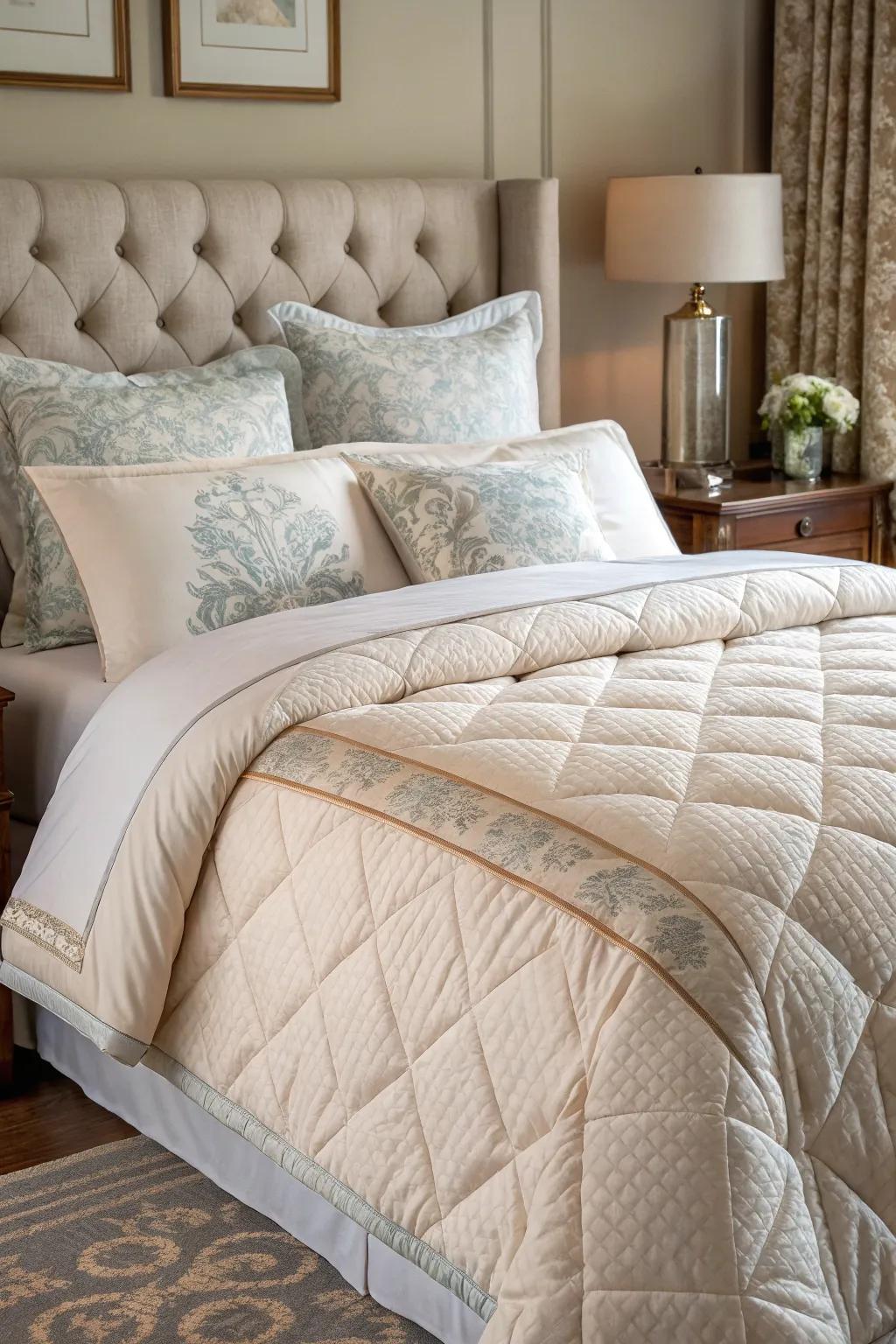 Soft bedding transforms your bed into a haven of relaxation.