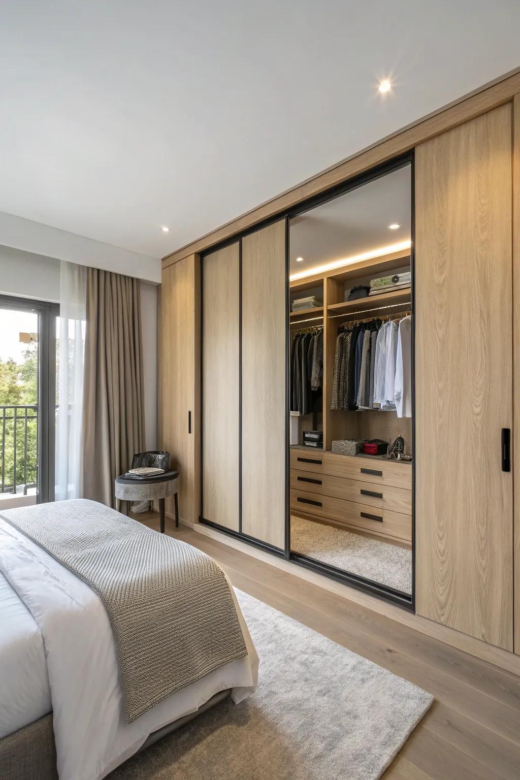 Custom built-in wardrobe maximizing storage and style in the bedroom