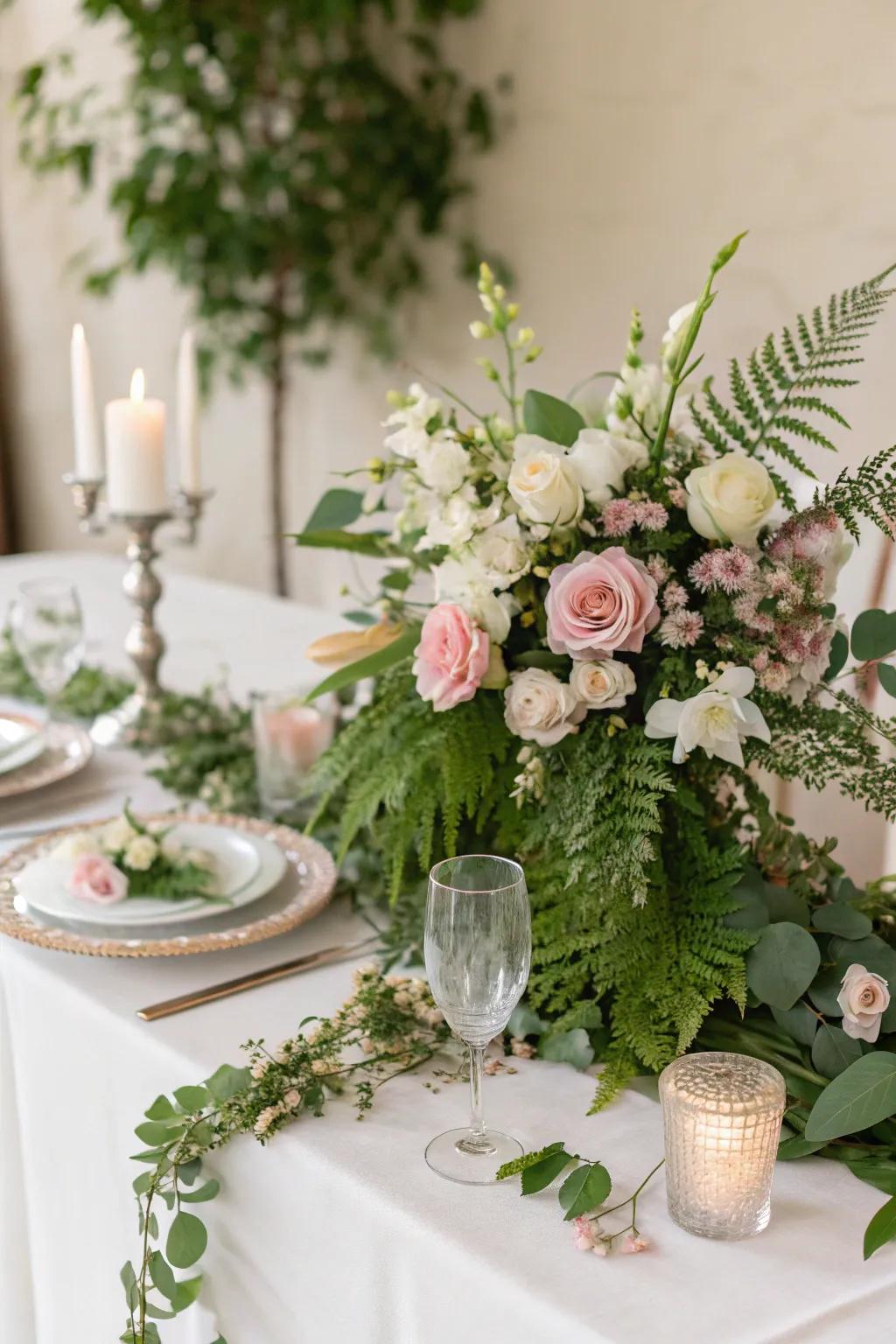 A garden-themed tablescape bringing nature to the table.