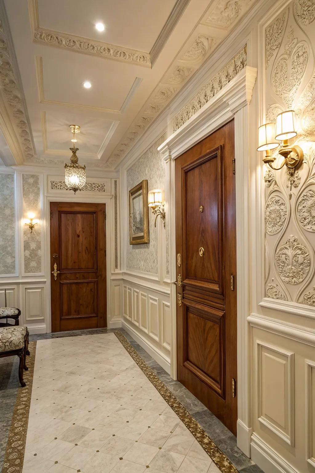 Wainscoting adds a timeless elegance to any entryway.