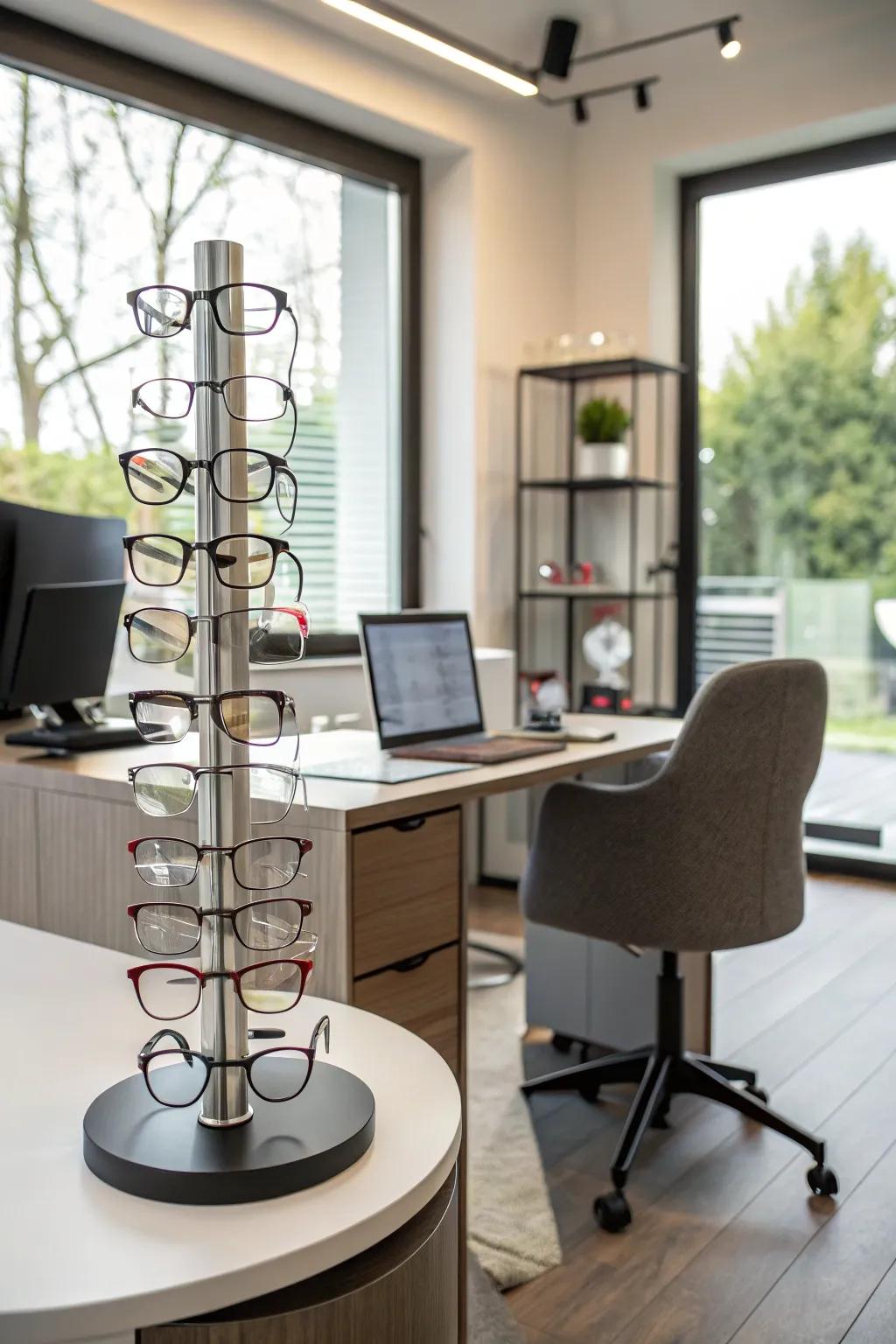 Combine functionality and flair with rotating tower stands.