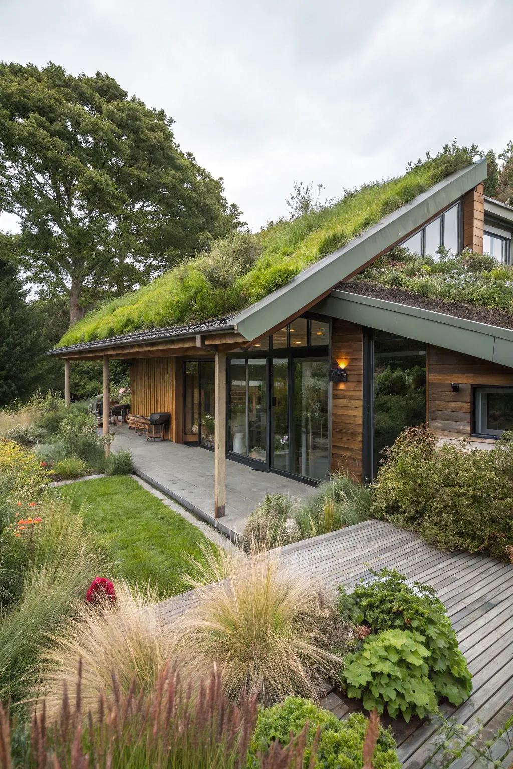 A green roof bringing nature home.