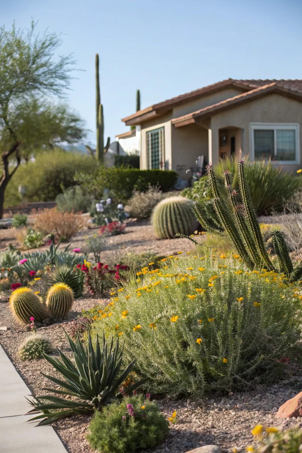 Native plants thrive with less water and maintenance.