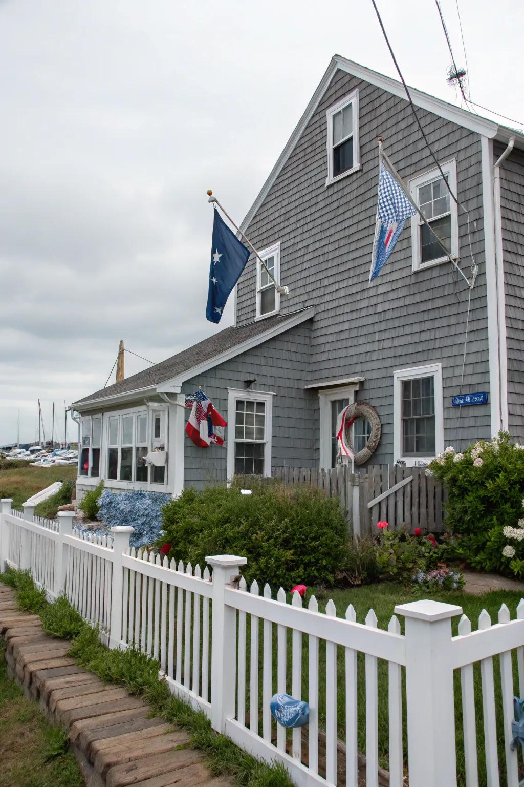 Coastal charm with grey shiplap.