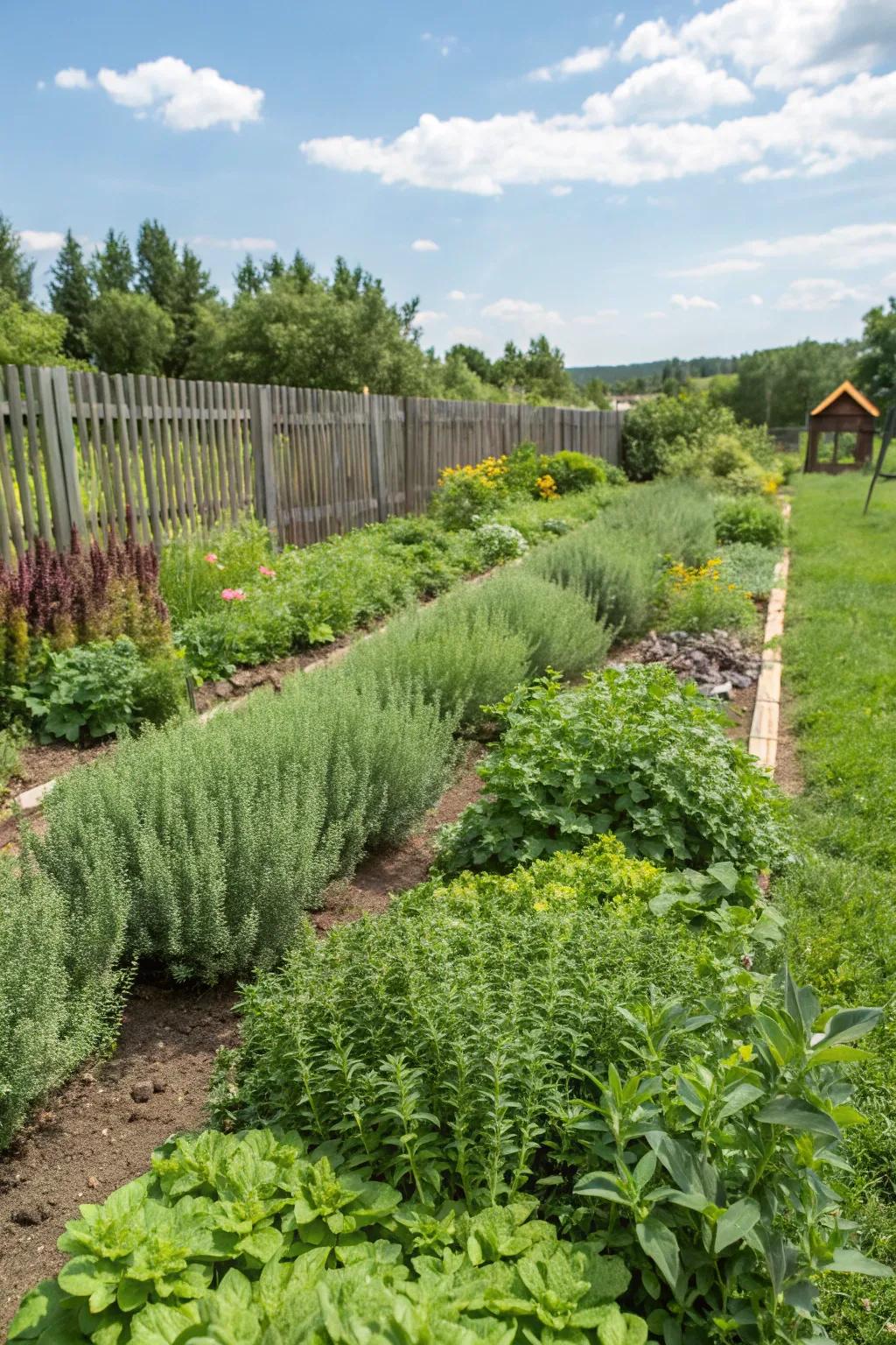 Herbs add fragrance and function to your vegetable garden.