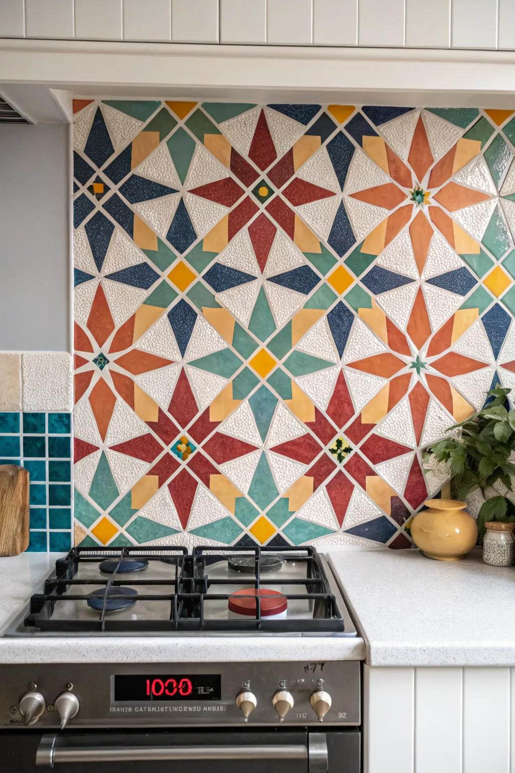 Geometric patterns add a contemporary edge.