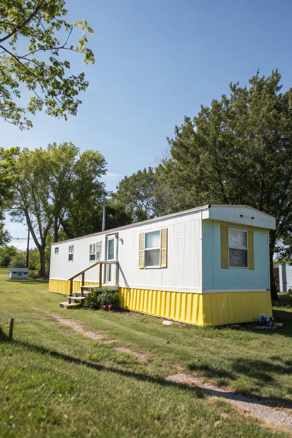 Plywood skirting allows for personal creativity and DIY customization.