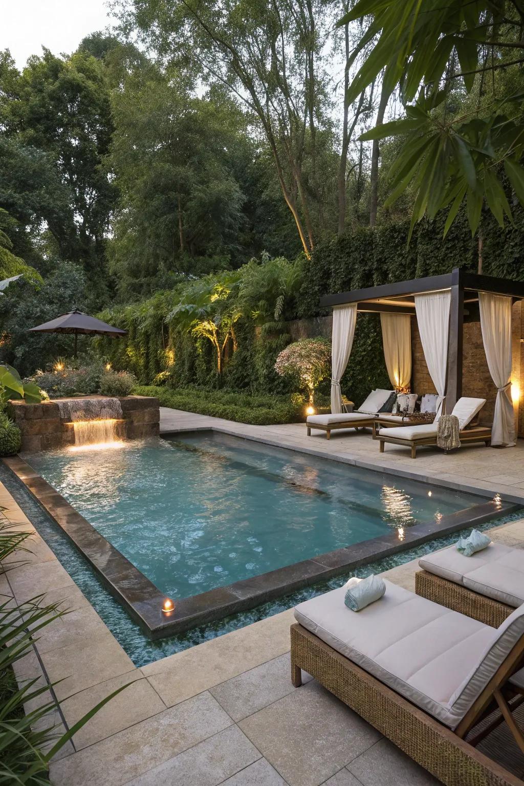 Combine relaxation and fun with a pool-spa combo.