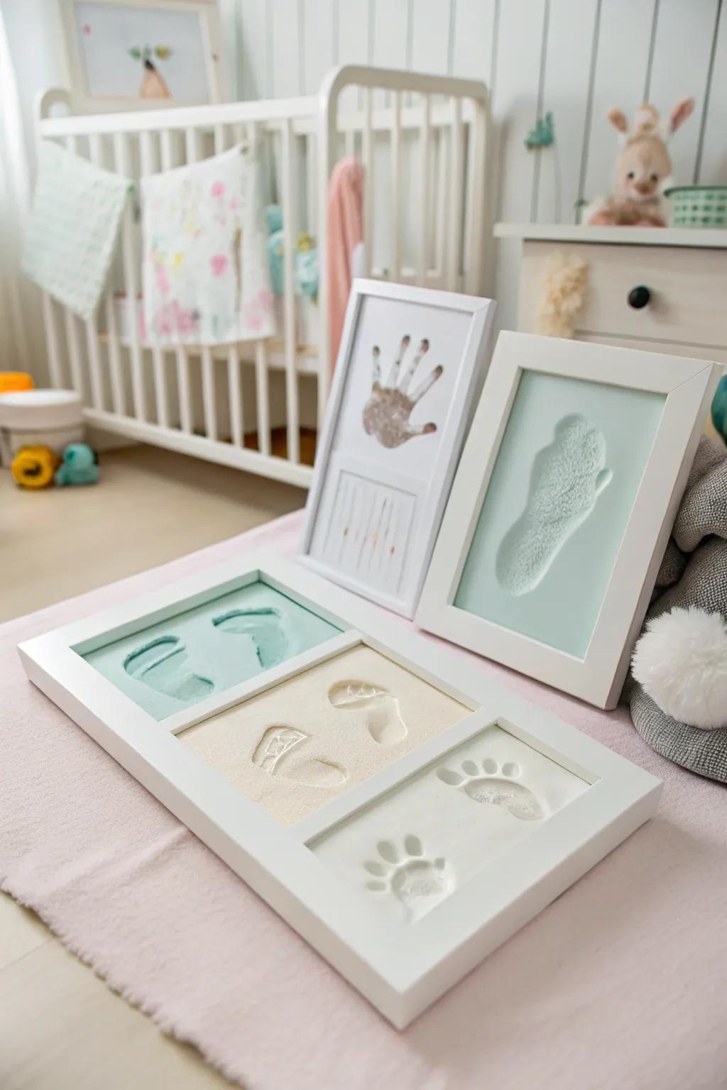 Footprint kits create lasting memories of newborn days.