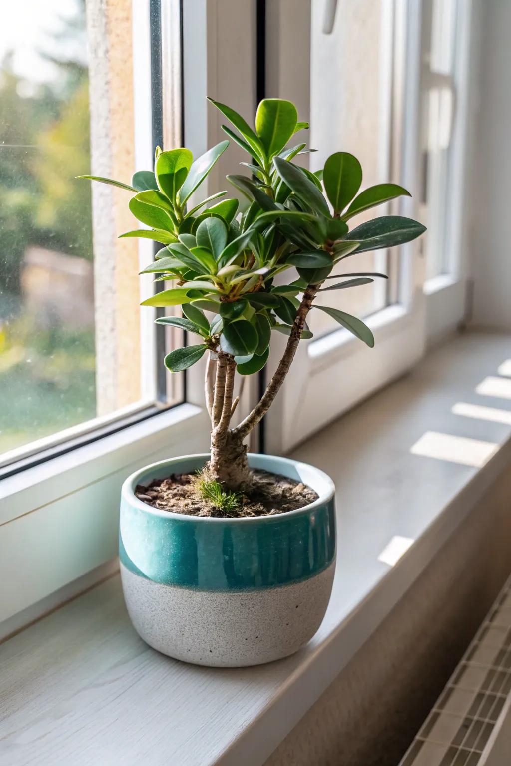 A touch of nature with a decorative plant.