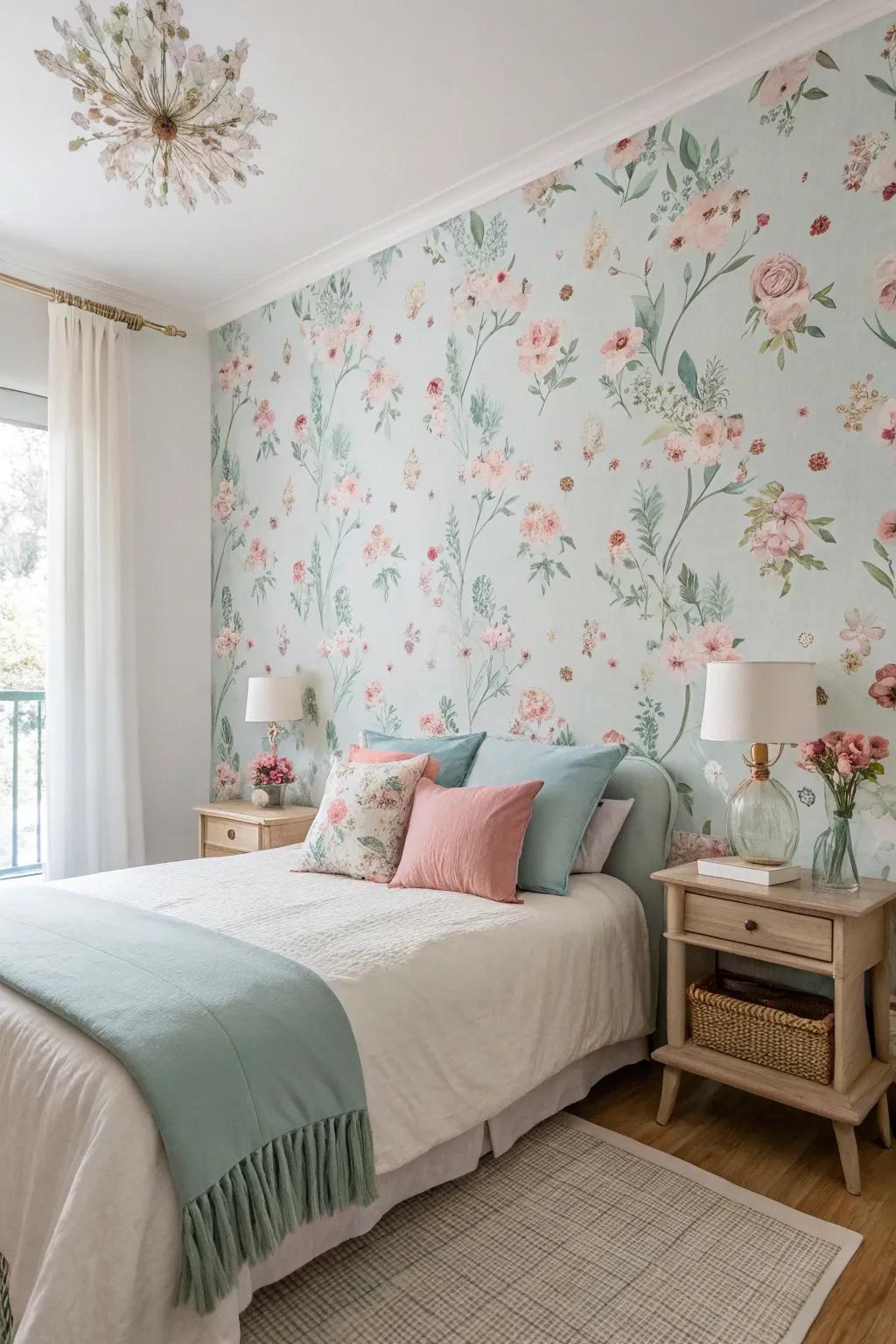 Floral patterns bring the tranquility of nature indoors.