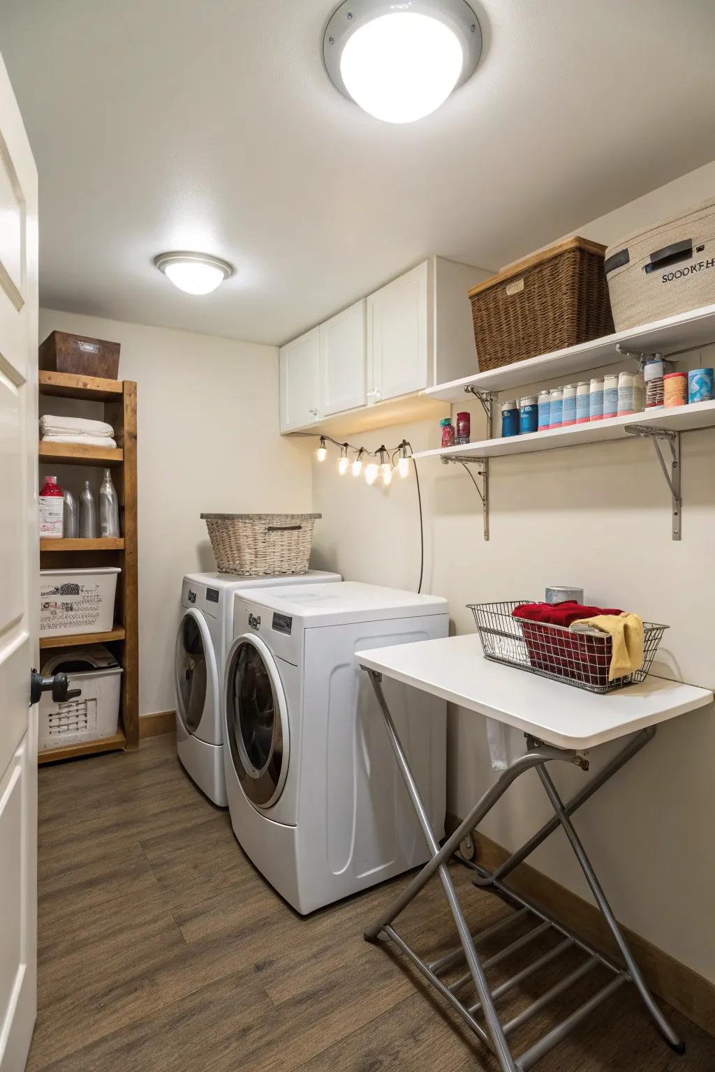 Brighten your laundry room with efficient lighting solutions.