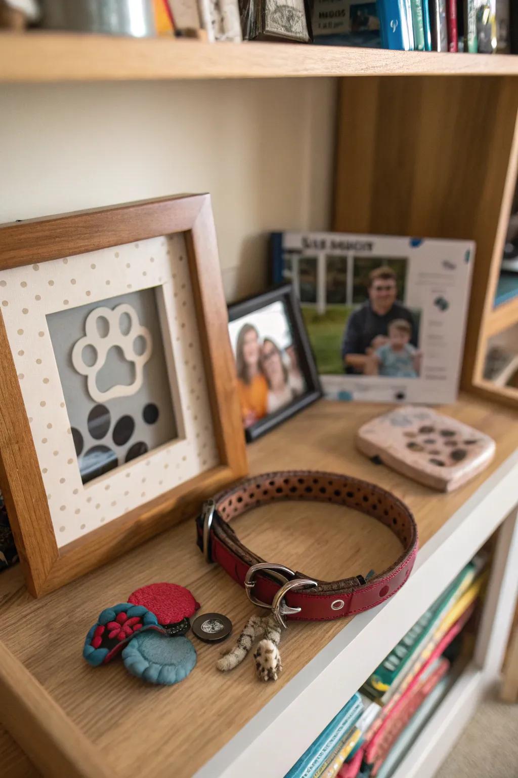 Celebrate your pet's life with a memorial shadow box.