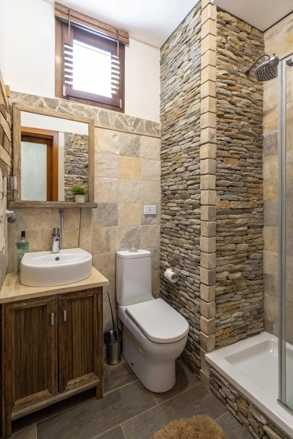 Maximize small spaces with creative stone designs.