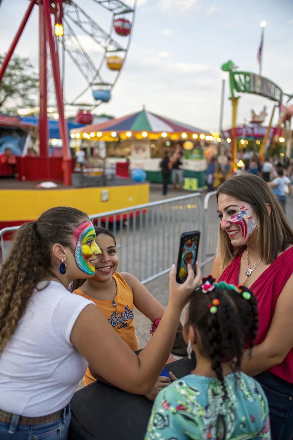 Face painting brings out everyone's playful side.