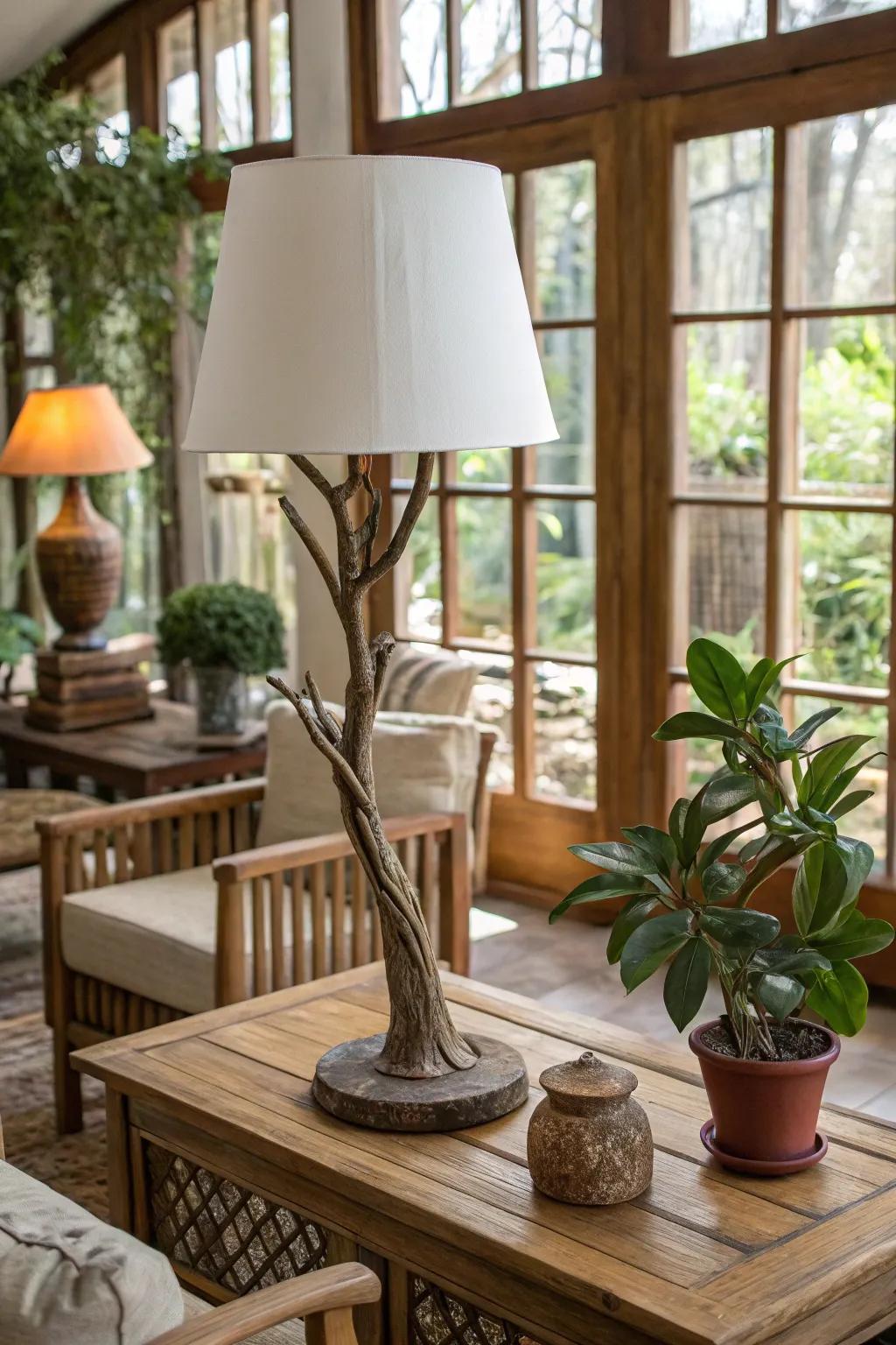 Bring the outdoors in with a branch lamp.