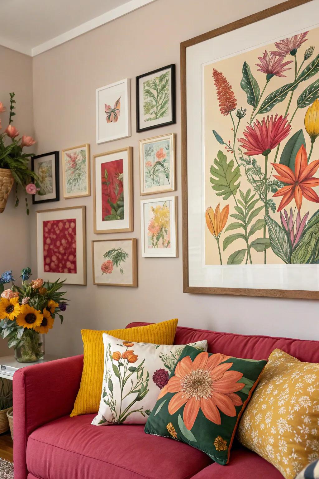 Floral art breathes life and color into your decor.