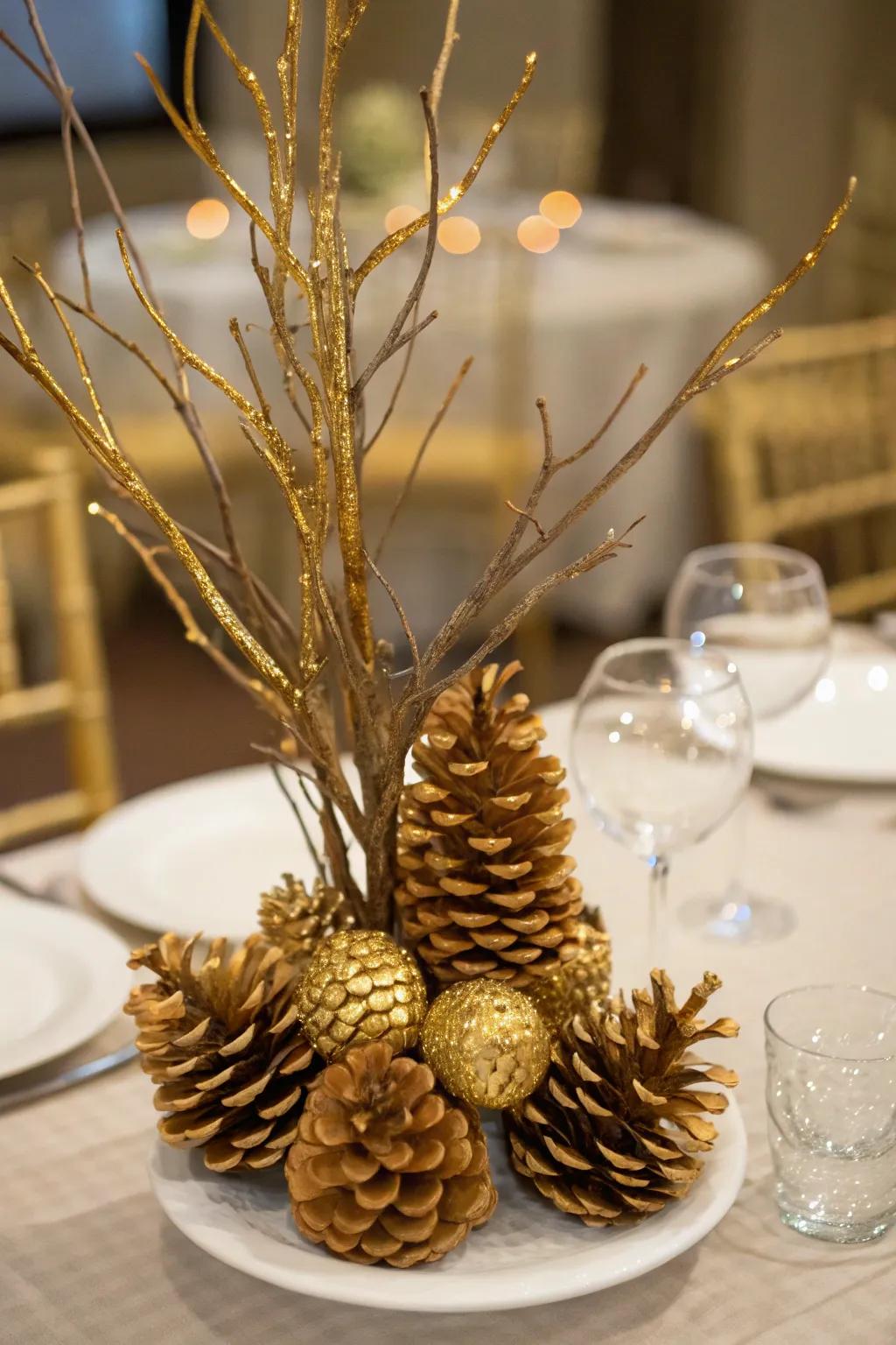 Elevate your table with golden accents.