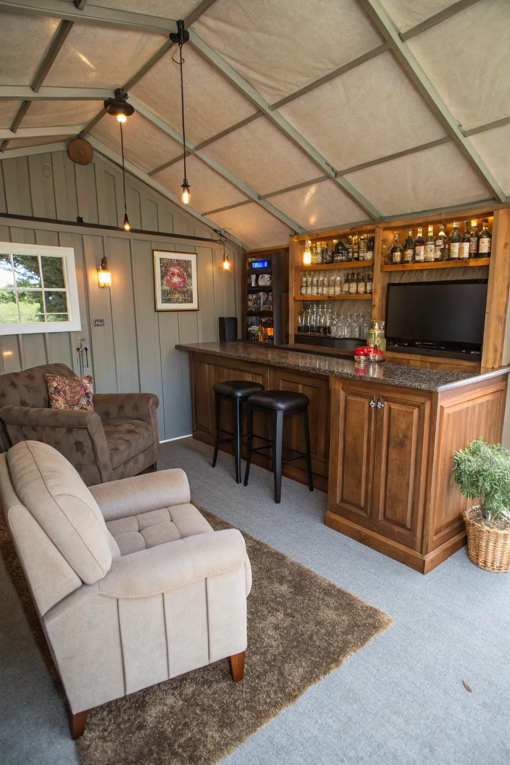 A man cave escape with personal touches for the ultimate hideaway.