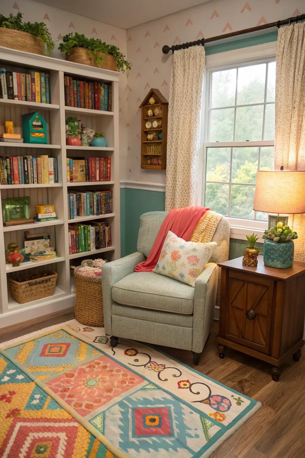 A library sanctuary is perfect for book enthusiasts.