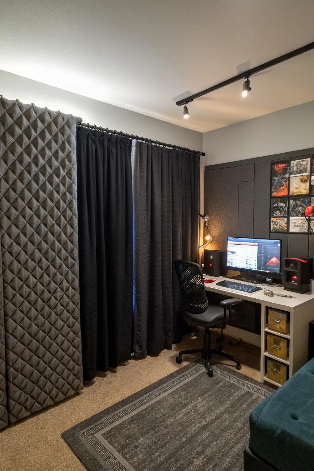 Soundproofing enhances focus and immersion.