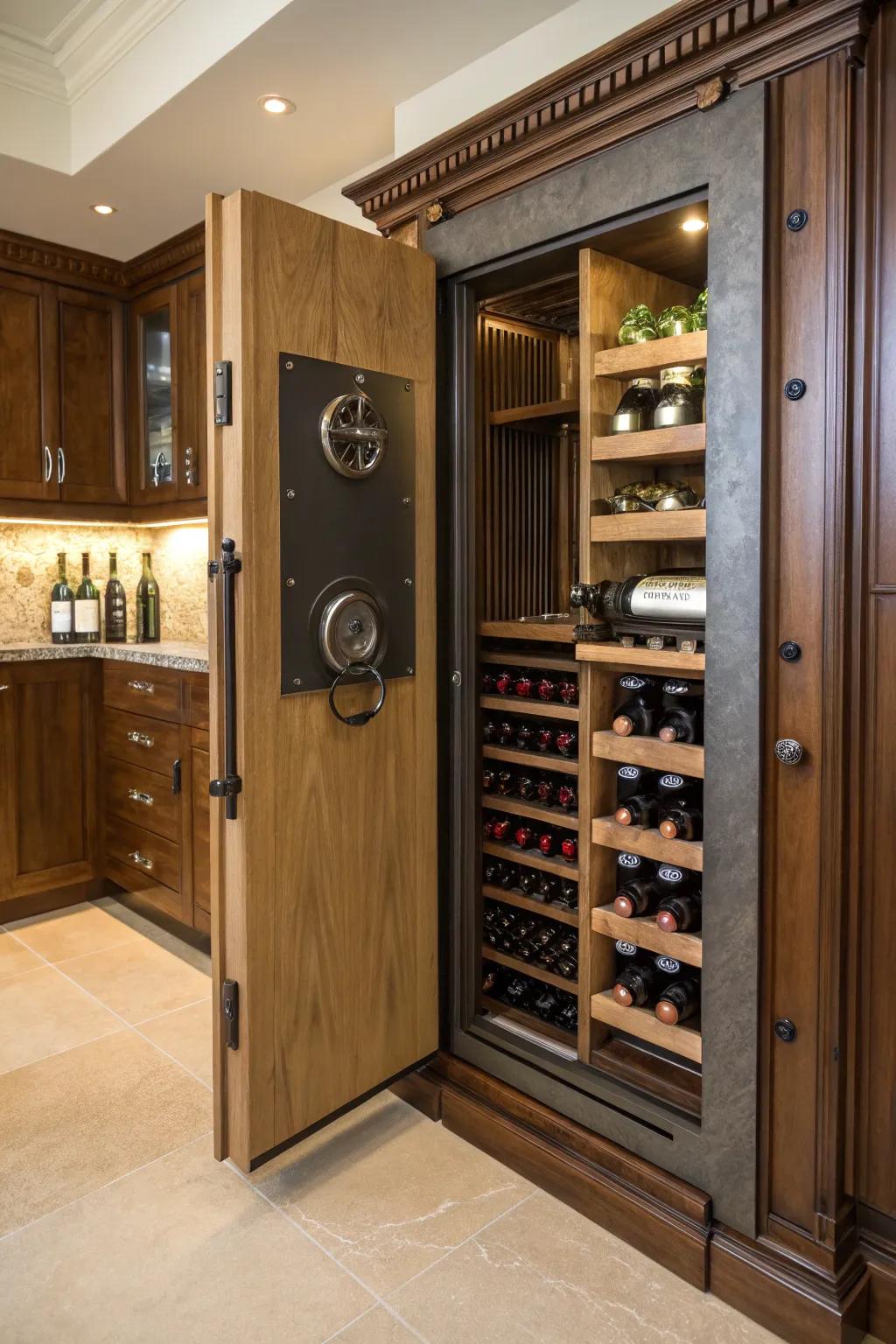 Discover the allure of hidden wine storage solutions.