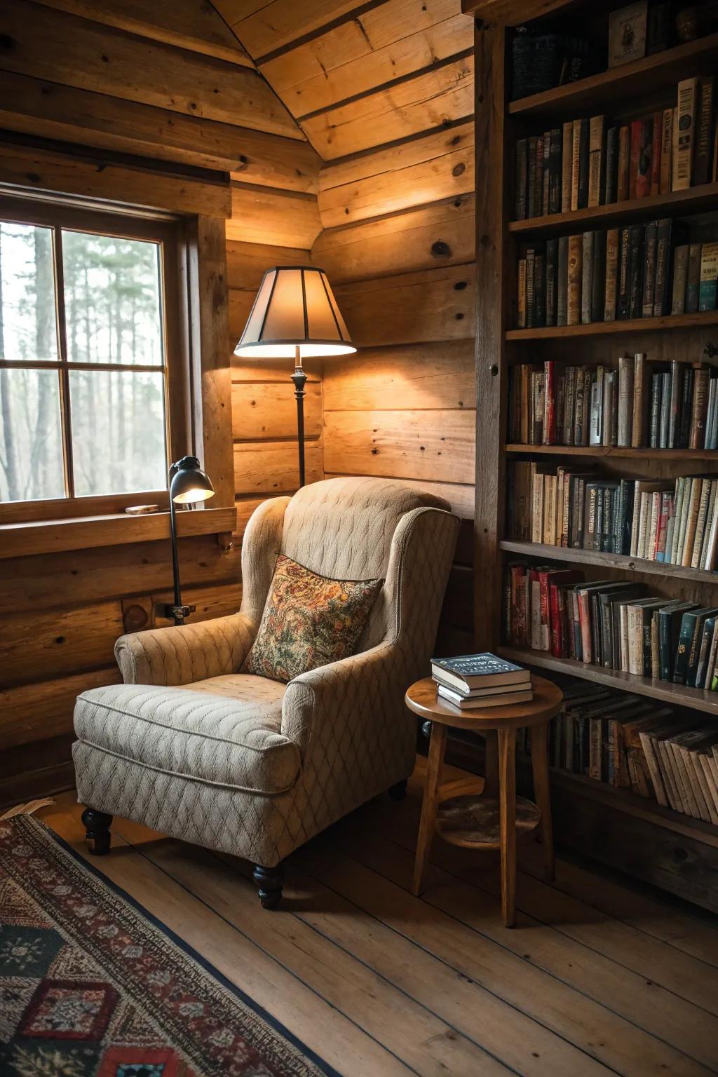 A secluded reading nook perfect for relaxation