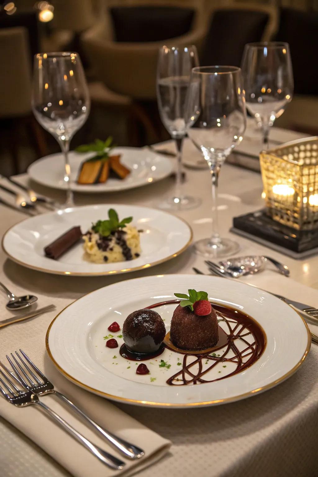 Innovative savory dishes with a chocolate twist for a gourmet experience.