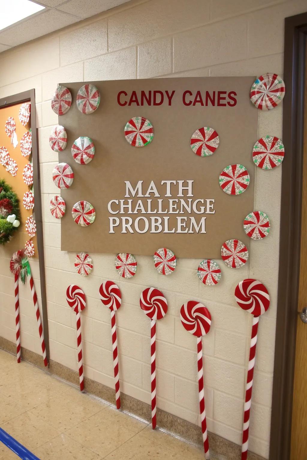 Candy canes bring sweetness to math challenges.