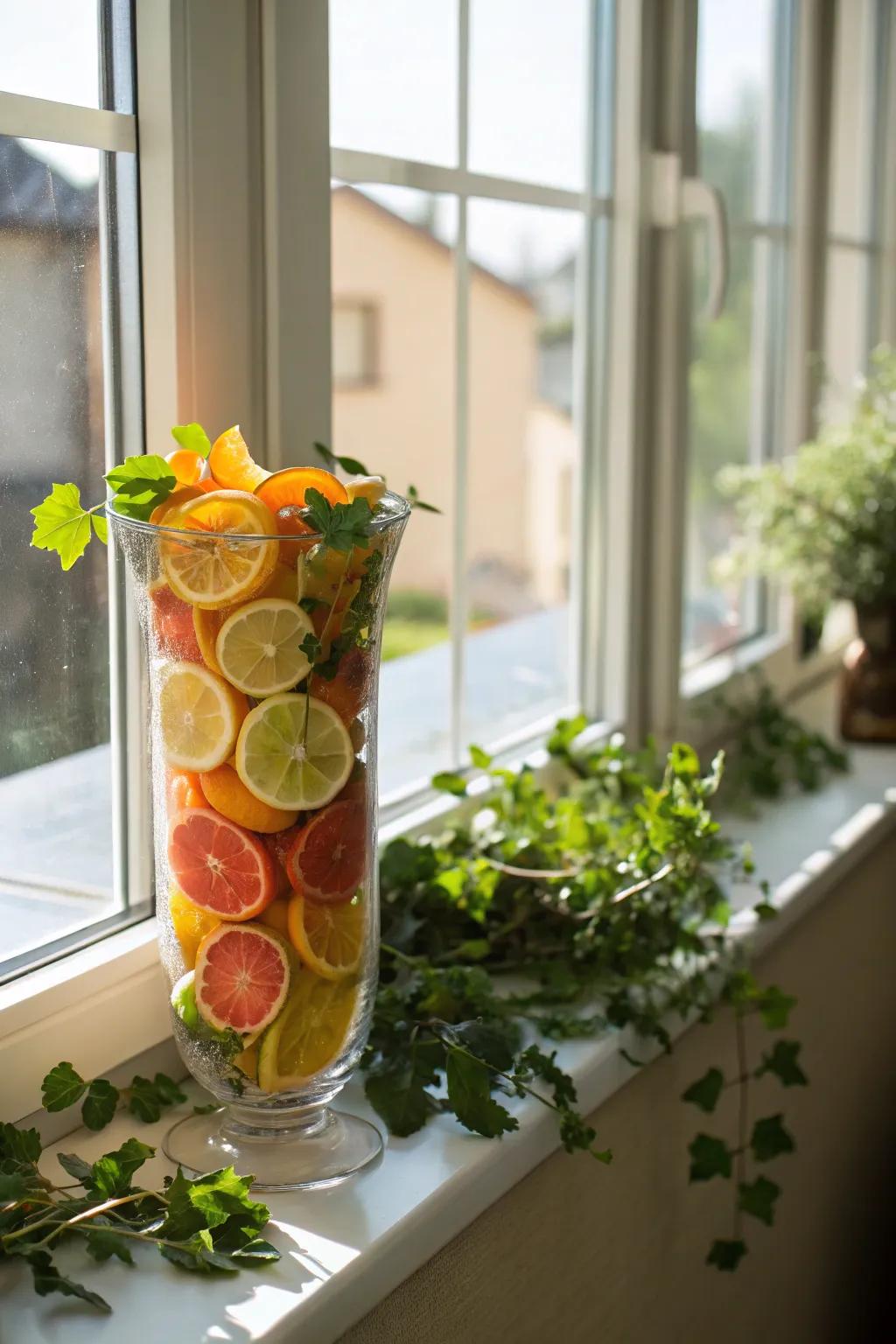 Bright and fresh: citrus fruits bring a cheerful holiday vibe.