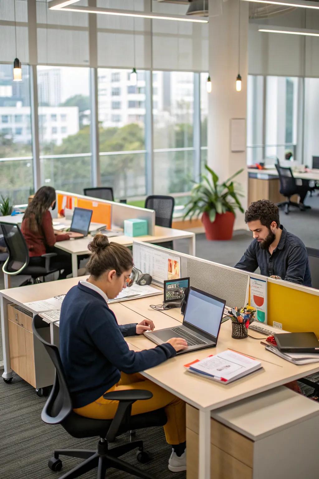 Collaborative spaces that inspire teamwork and creativity.