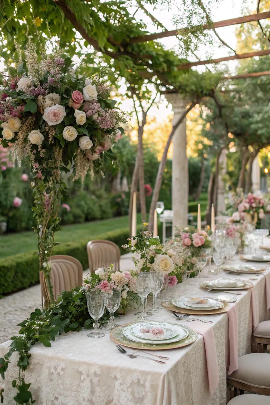 Elevate outdoor dining with a glamorous garden party.