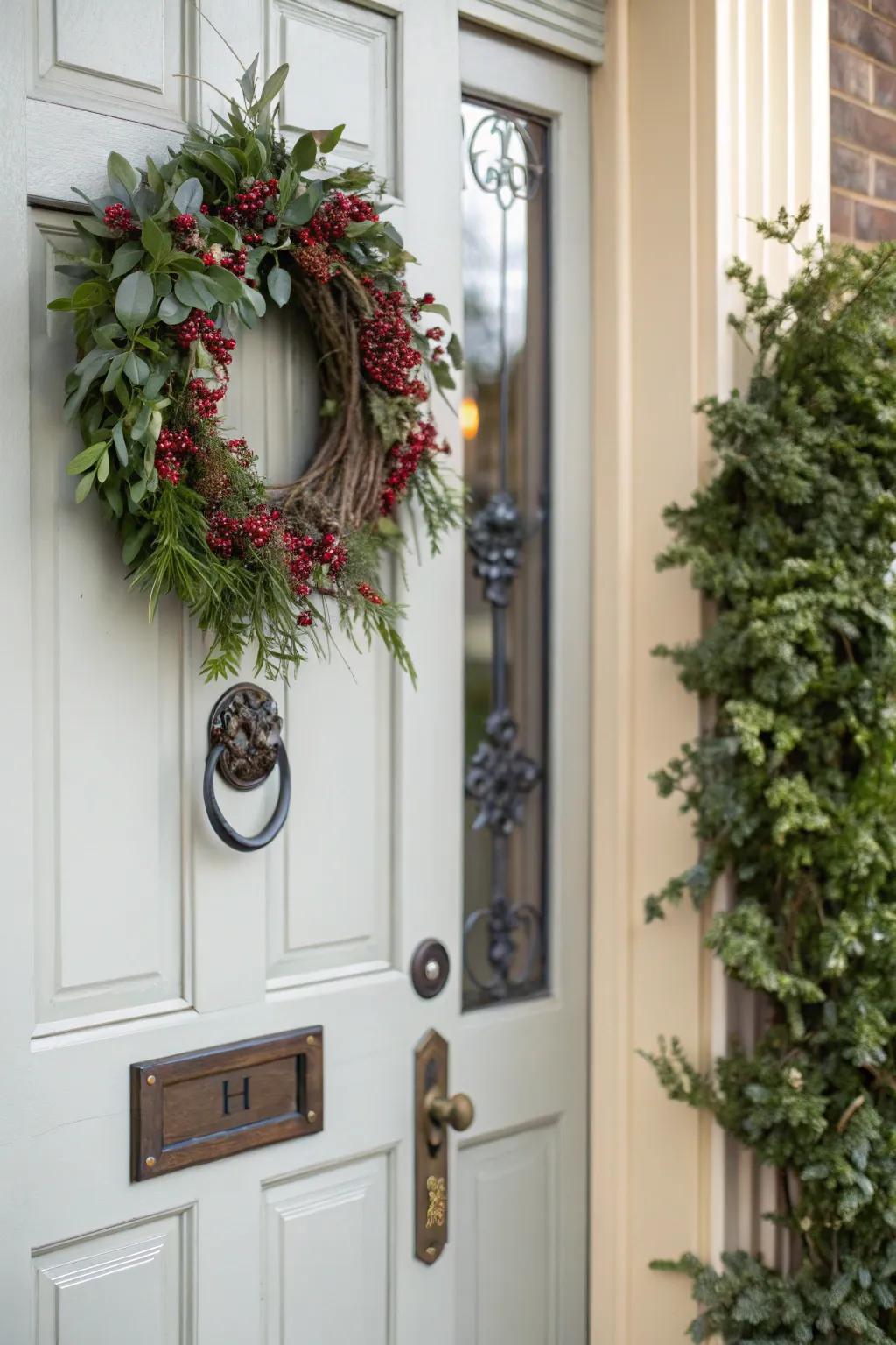 Add a personal touch with decorative accents on your door.