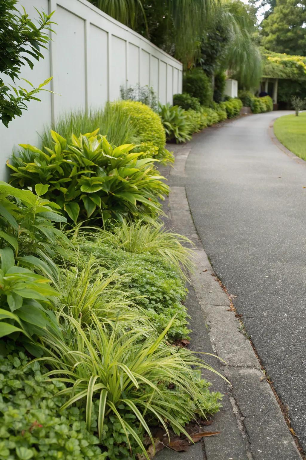 Low-maintenance plants keep your driveway beautiful with minimal care.