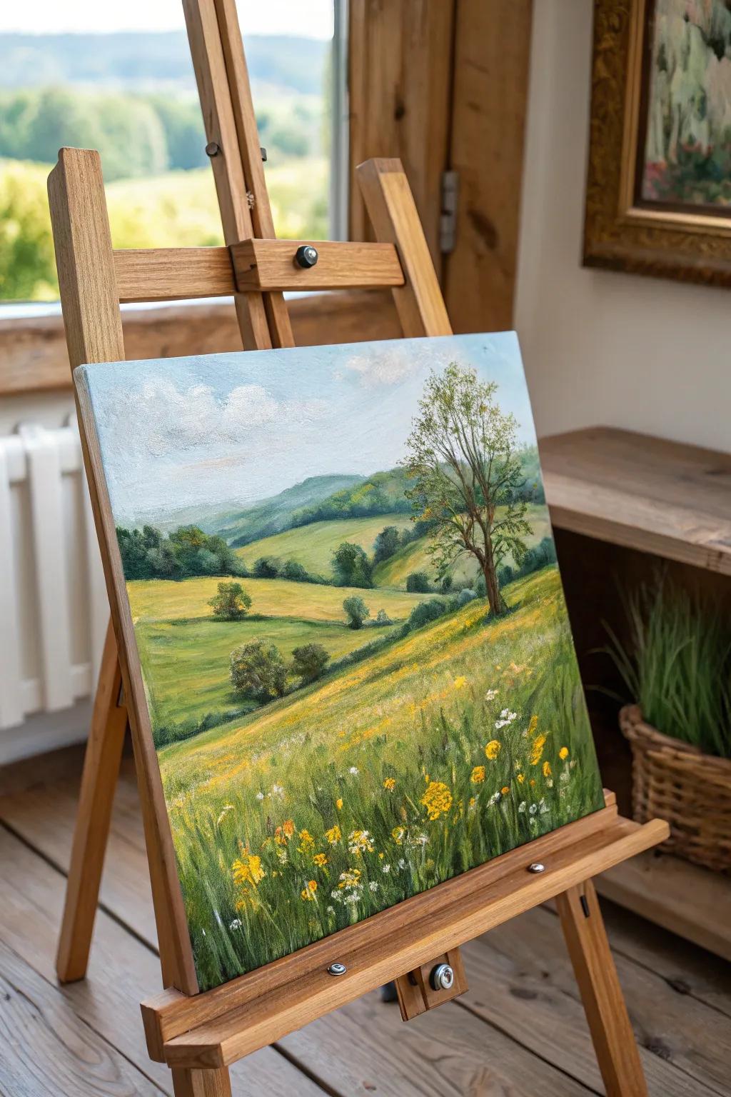 Fork-painted meadows for a textured landscape.