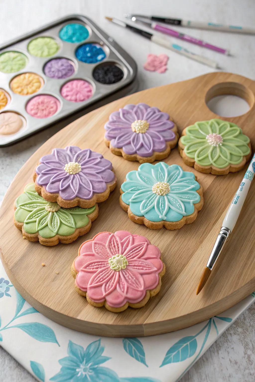 Vibrant fantasy flower cookies to spark your creativity.