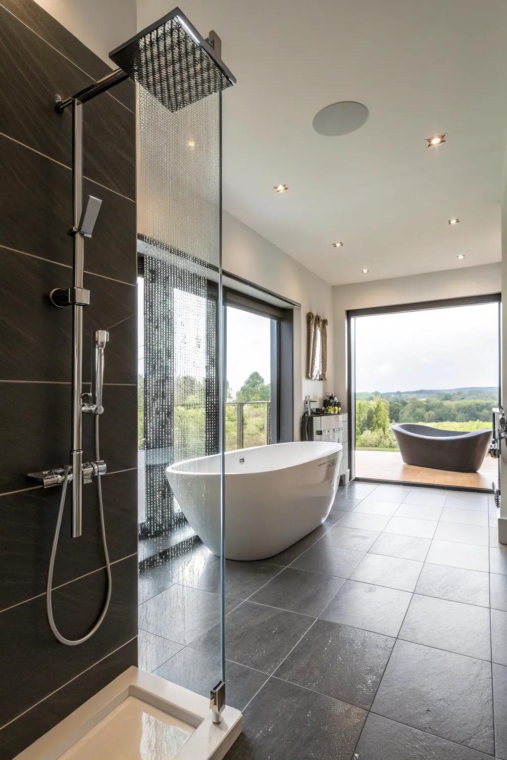 Wet rooms offer a seamless and spacious solution for small ensuites.