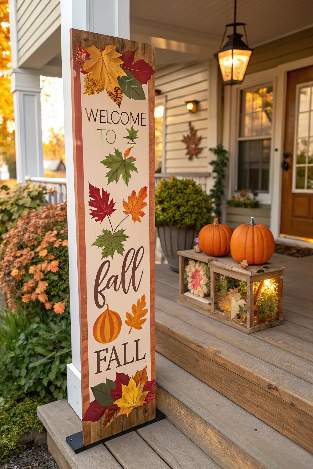 A versatile sign that adapts to the changing seasons.